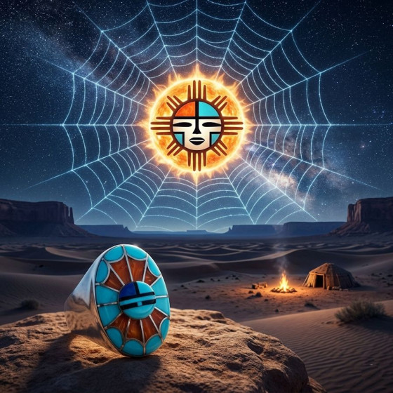 Oval Zuni Sun God...