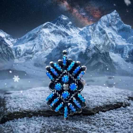 Anello con fiocco di neve,...