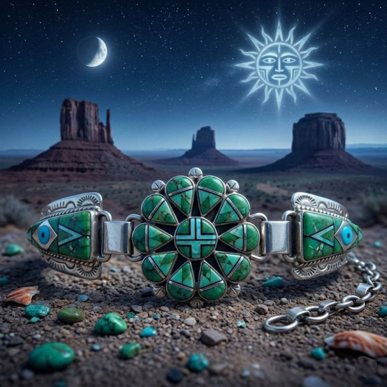Zuni-Armband mit...