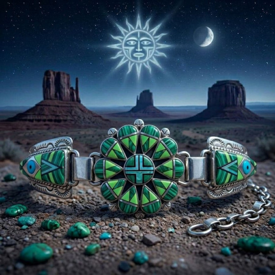 Zuni Sun God Bracelet for...