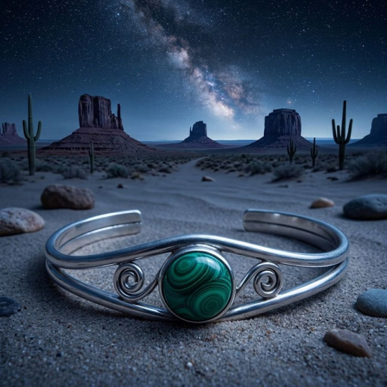 Zartes Navajo-Armband aus Silber für Damen, Farbauswahl