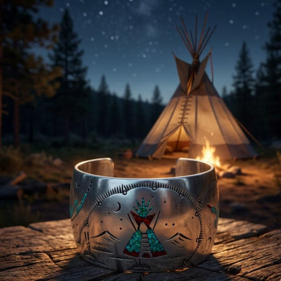 Bracelet Amérindien Tipi en...