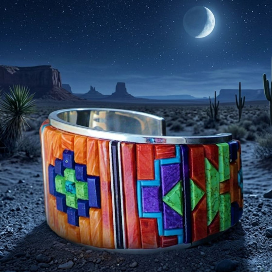 Navajo symbol bracelet,...