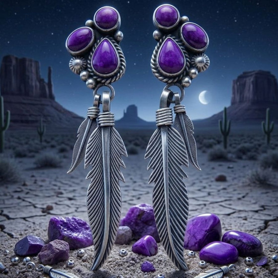 Boucles d'Oreilles Navajo...