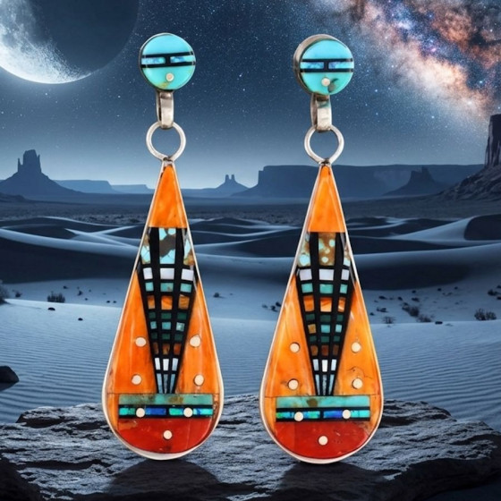 Boucles d'Oreilles Teardrop...