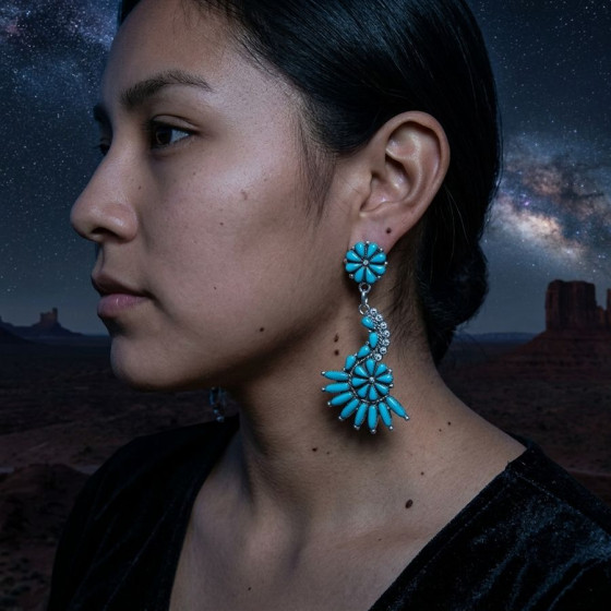 Paire de Boucles d'Oreilles...