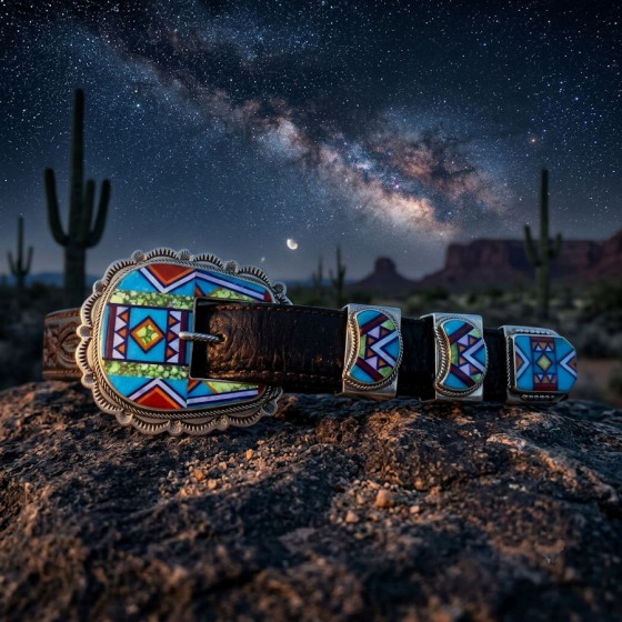 Silberne Navajo mehrfarbige...