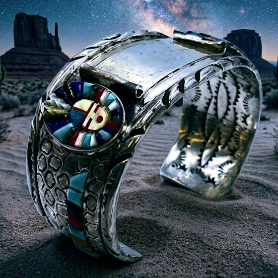 Navajo Solid Silver "Yumei...