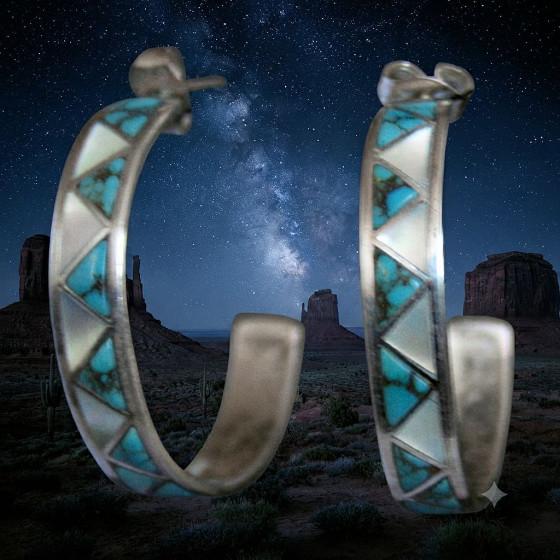 Boucles d'Oreilles Navajo...