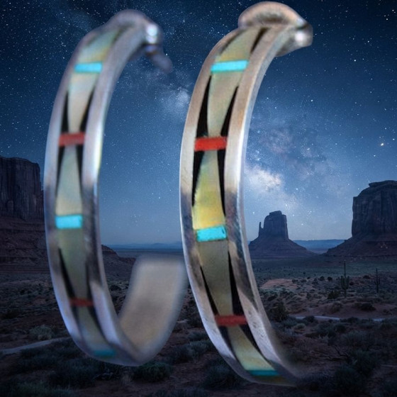 Boucles d'Oreilles Navajo...