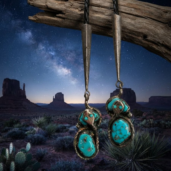 Paire d'Embouts de Bolo-Tie...