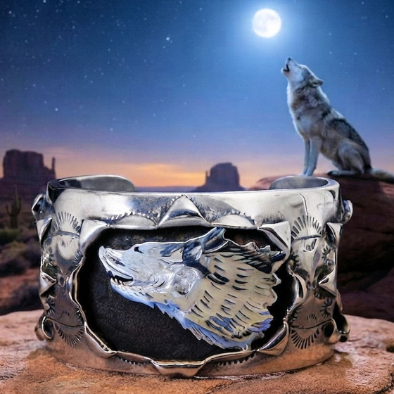 Bracelet Amérindien Loup en...