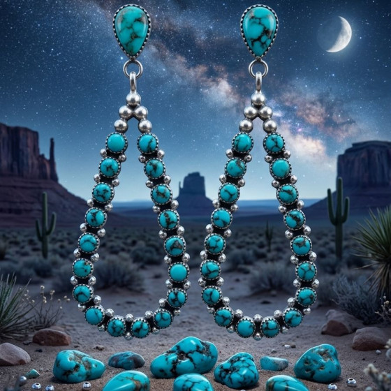 Pendientes Navajo en forma...