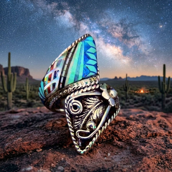 Anillo Navajo trenzado de...