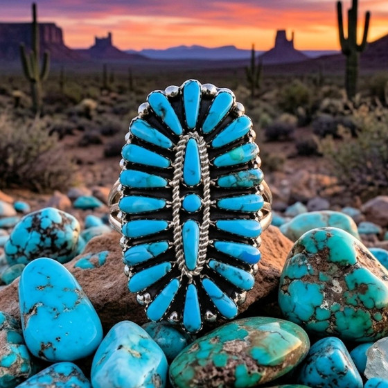 Langer Navajo-Ring für...