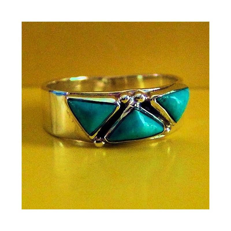 STERLING SILBER RING MIT TÜRKIS