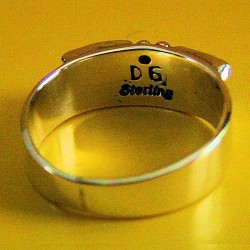 BAGUE ARGENT ET TURQUOISE