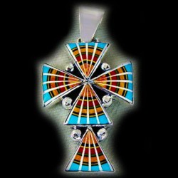NAVAJO KREUZ SILBER ANHÄNGER