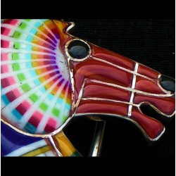 BOUCLE CHEVAL ARGENT SPONDYLUS