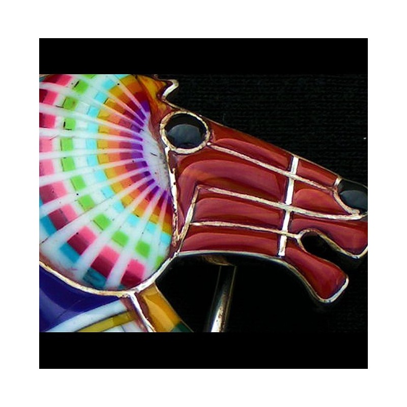 BOUCLE CHEVAL ARGENT SPONDYLUS