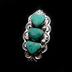 BIJOU NAVAJO BAGUE 3 TURQUOISES
