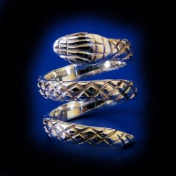 BAGUE SERPENT EN ARGENT