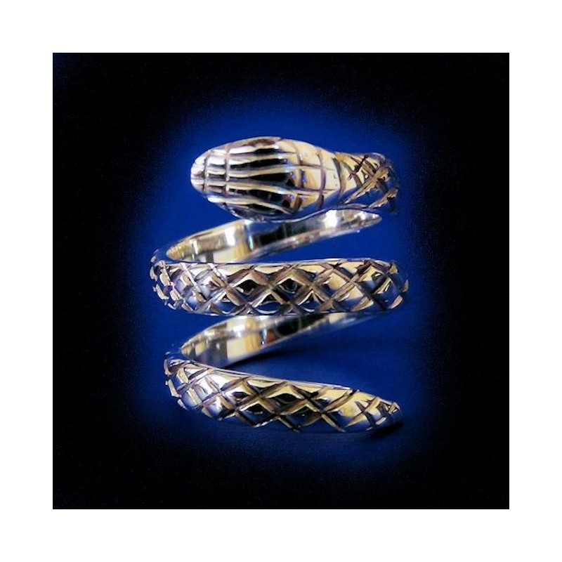 BAGUE SERPENT EN ARGENT