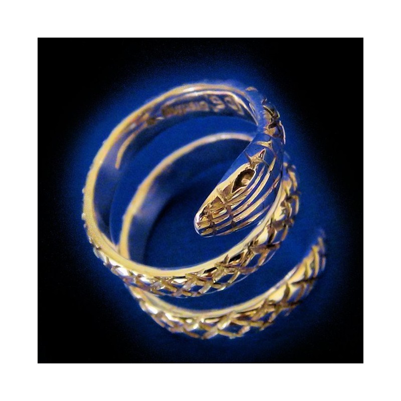 BAGUE SERPENT EN ARGENT