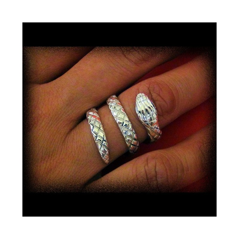 BAGUE SERPENT EN ARGENT