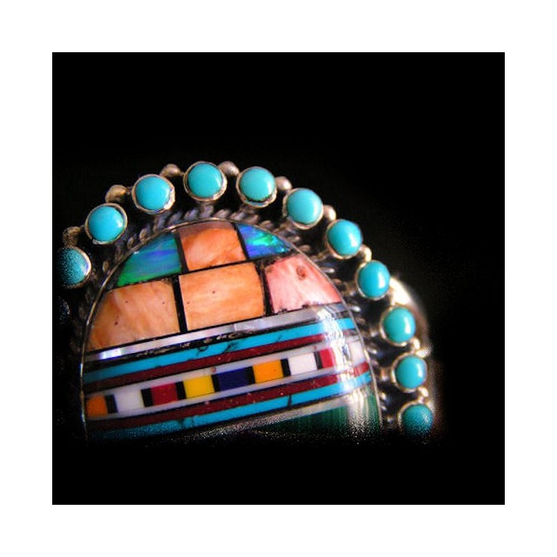 BRACELET ZUNI PIERRES MULTICOLORES