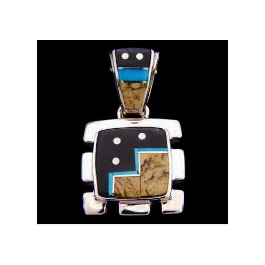 PENDENTIF ZUNI EN ARGENT
