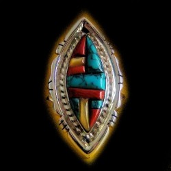 BAGUE OVALE ARGENT PIERRES