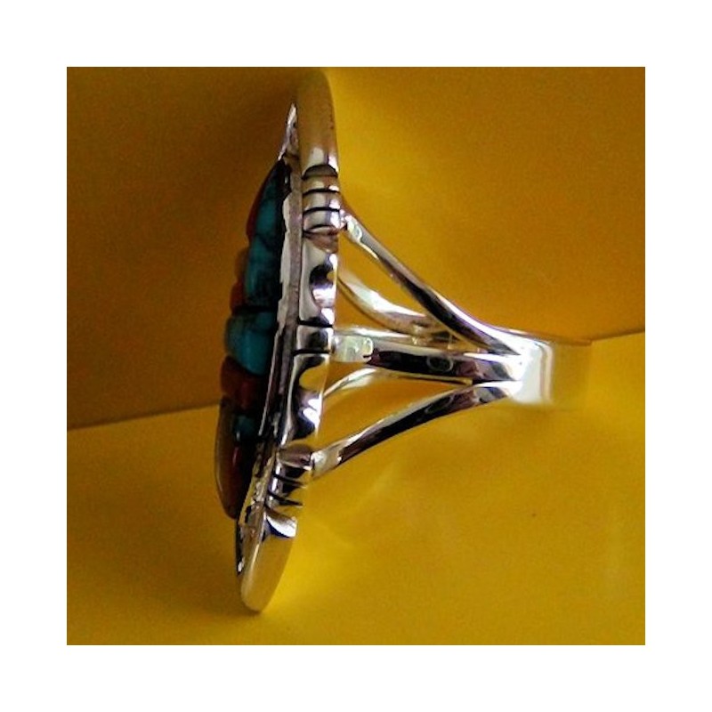 STERLING OVAL RING RING WITH STONES