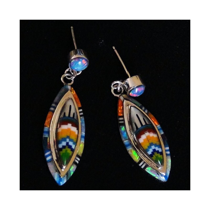  ZUNI STERLING SILVER EARRINGS
