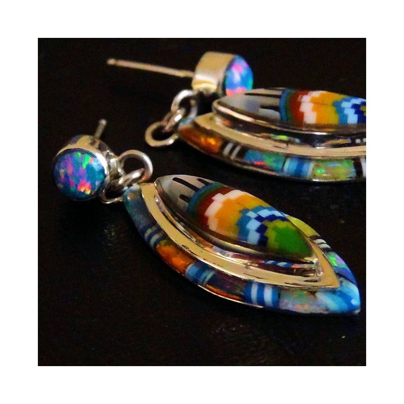  ZUNI STERLING SILVER EARRINGS