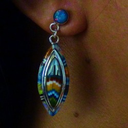  ZUNI STERLING SILVER EARRINGS