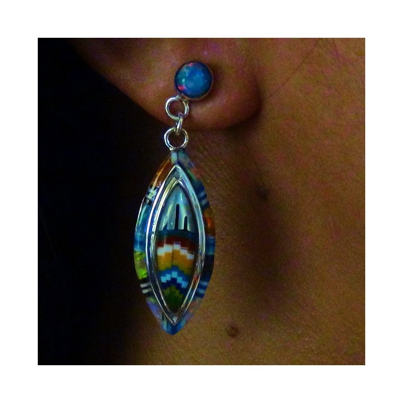  ZUNI STERLING SILVER EARRINGS