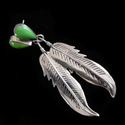 BOUCLES D'OREILLES ARGENT PLUMES 
