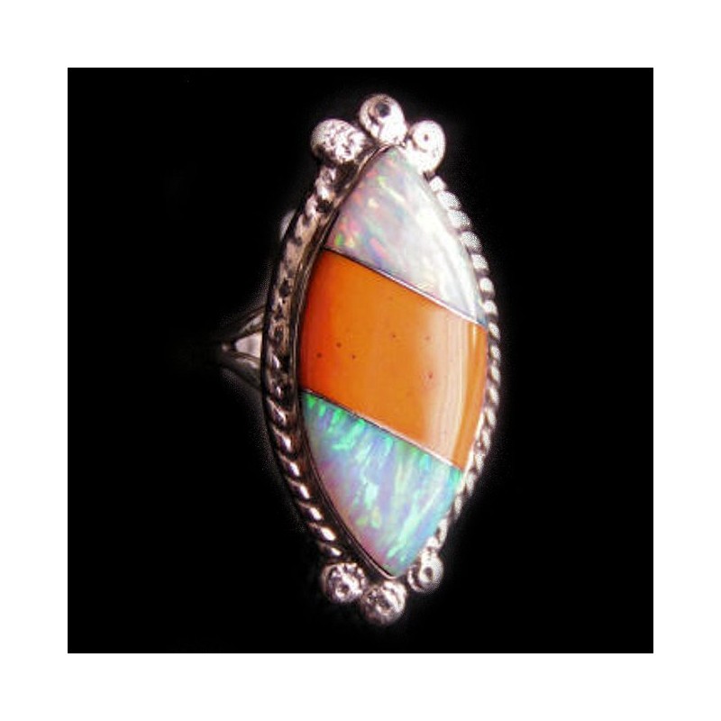 BAGUE OPALES ET SPONDYLUS