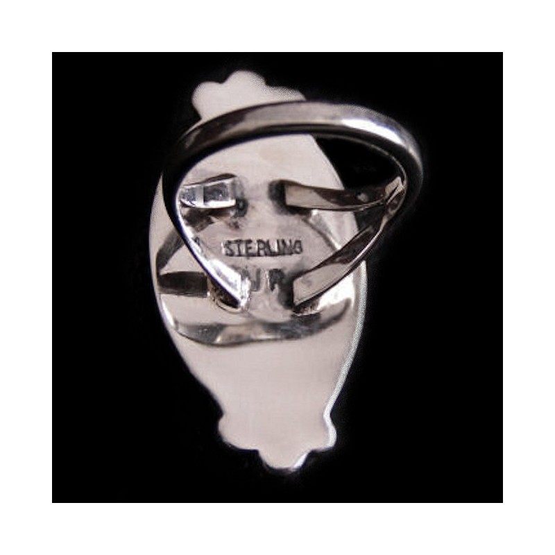 SPINY OYSTER AND OPAL STERLING SILVER RING