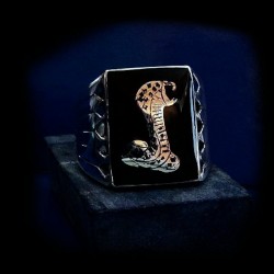 FORD MUSTANG COBRA SILVER RING