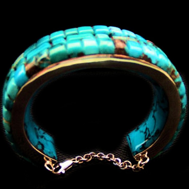 BRACELET TURQUOISES 3 RANGS