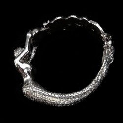 BRACELET SIRENE EN ARGENT MASSIF