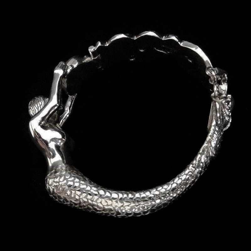BRACELET SIRENE EN ARGENT MASSIF