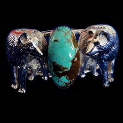 BRACELET LOUPS ET CABOCHONS