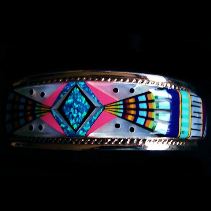 BRACELET ZUNI OPALE ET PIERRES