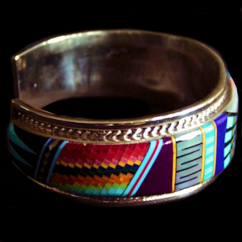 BRACELET ZUNI OPALE ET PIERRES