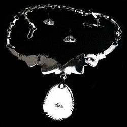 COLLIER ZUNI 6 TURQUOISES