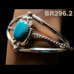 BRACELET ZUNI ARGENT ET TURQUOISE
