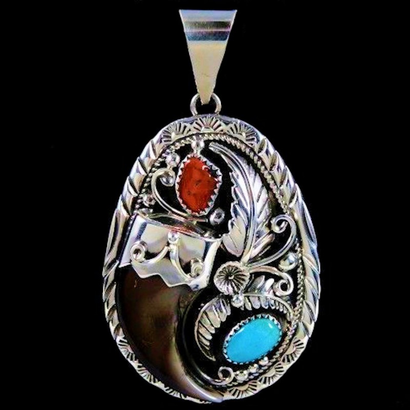 INDIANERSCHMUCK BÄRENKRALLE ANHÄNGER